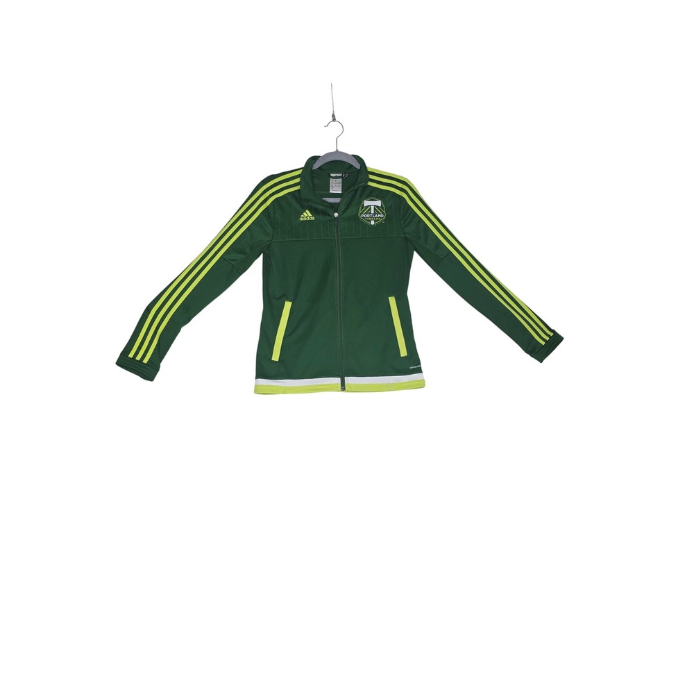Adidas PortlandTimbers MLS GreenYellowClimacool Soccer Track Jacket M's Small
